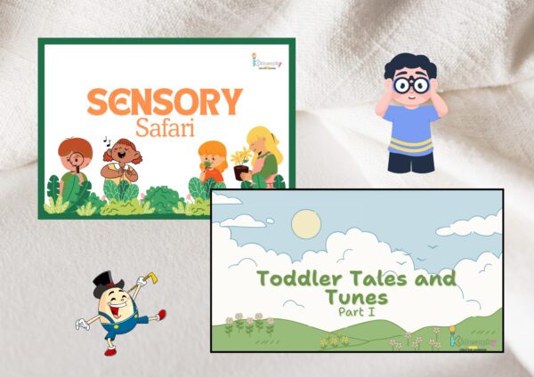 Sensory Safari & Toddler tales and tunes - Set of 2 - Value Bundle – Explore the Five Senses & Learn with Music!